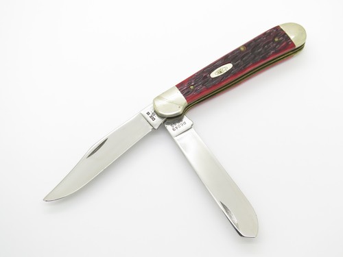 Vintage 1996 Case XX R6249 Red Jigged Bone Handle Folding Pocket Knife ...