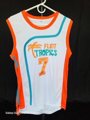 Flint Tropics Coffee Black #7 Semi Pro Movie jersey Size M
