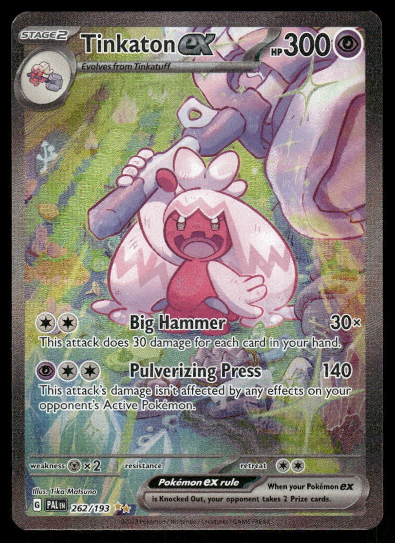 Pokemon Cards Tinkaton ex 262/193 Holo Paldea Evolved NM