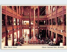 Postcard Many Glacier Hotel Glacier National Park Browning Montana USA
