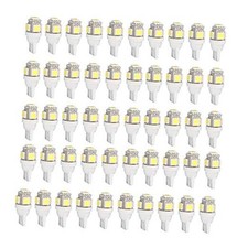 50x Super White T10 5050 5-SMD LED Interior Light bulbs W5W 192 194 158 168