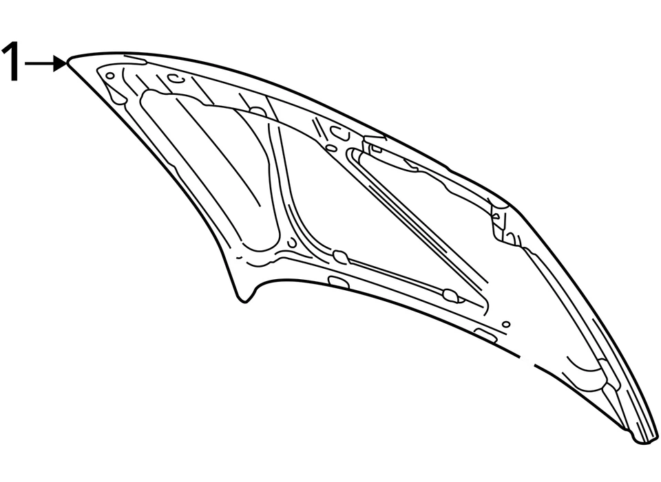 1999-2007 Volkswagen Jetta Hood Oem NCFC9 - Image 3 of 3