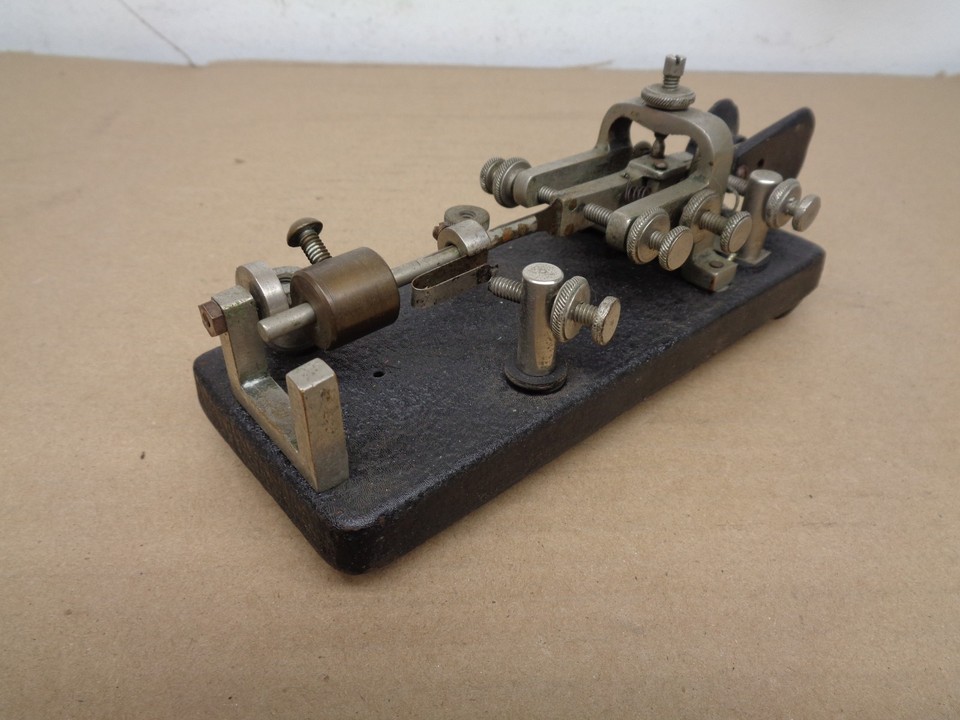 VIBROPLEX BLUE RACER ANTIQUE MORSE CODE TELEGRAPH KEY BUG | eBay