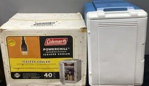Coleman PowerChill Model 5640 Iceless Cooler 12V Thermoelectric 40 Qt. Blue