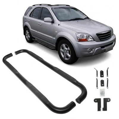 Tubes Marche-Pieds Latéraux Marche Pieds Pour Kia Sorento 2002-2009 Noir - Photo 1/4