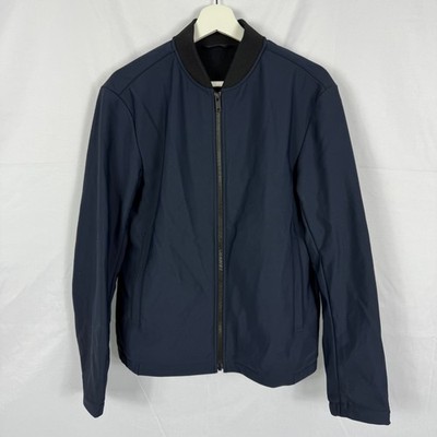 Theory Amir Essential Full Zip Jacket Mens Size S Dark Blue & Black Pockets