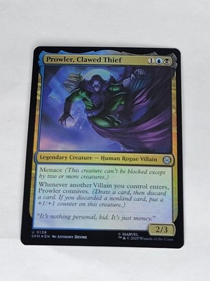 NM Foil Prowler, Clawed Thief, MTG, Marvel's Spider-Man, Magic, 138