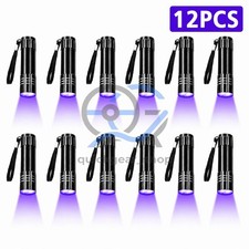 12PCS UV Ultraviolet Flashlight Black Light 395nm Detector Urine Pet Stains New