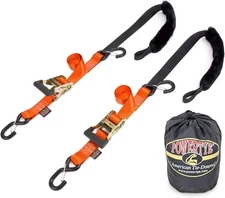 PowerTye 1.5in x 7ft Rubber Handle Ratchet Straps with SHEEPTEX Syn... Fast Ship