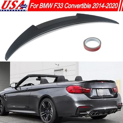 Highkick Trunk Spoiler Lip Fits BMW F33 435i F83 M4 2014-2020 Carbon Fiber Look