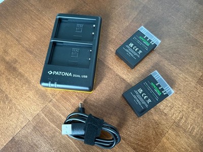 Premium Akku + Dual-Ladegerät für Olympus OM-D E-M5 Mark III - BLS-5, BLS-50
