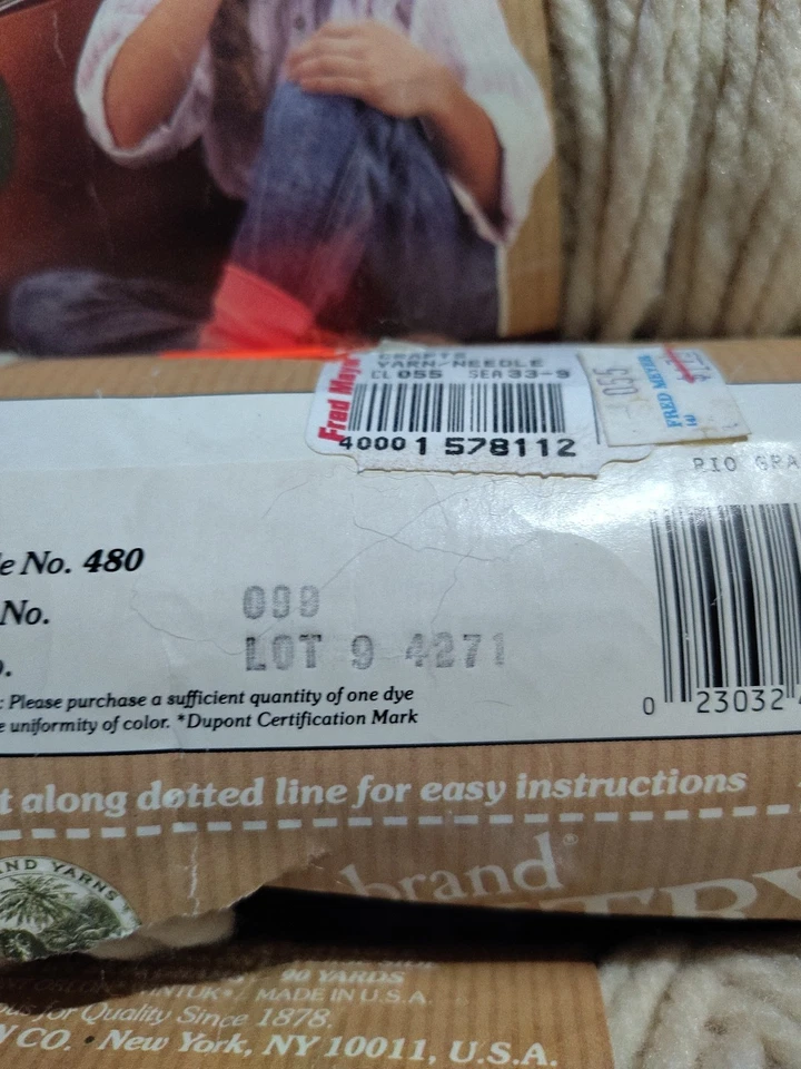 12 madejas de hilo acrílico de 2 capas vintage PAÍS por marca león color #99 lote varios# Foto 4 de 4