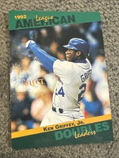 SCORE SELECT 1992 AMERICAN League DOUBLES Leaders KEN GRIFFEY Jr Card 15 Of 90