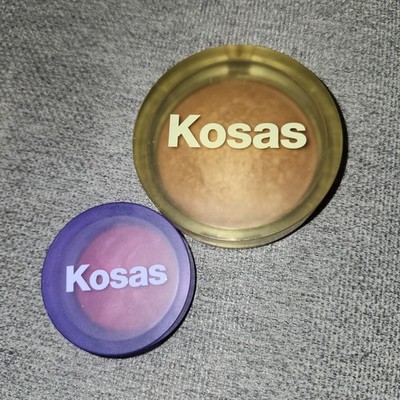 Kosas The Sun Show Glowy Warmth Baked Bronzer beachy & Blush Is Life Dare