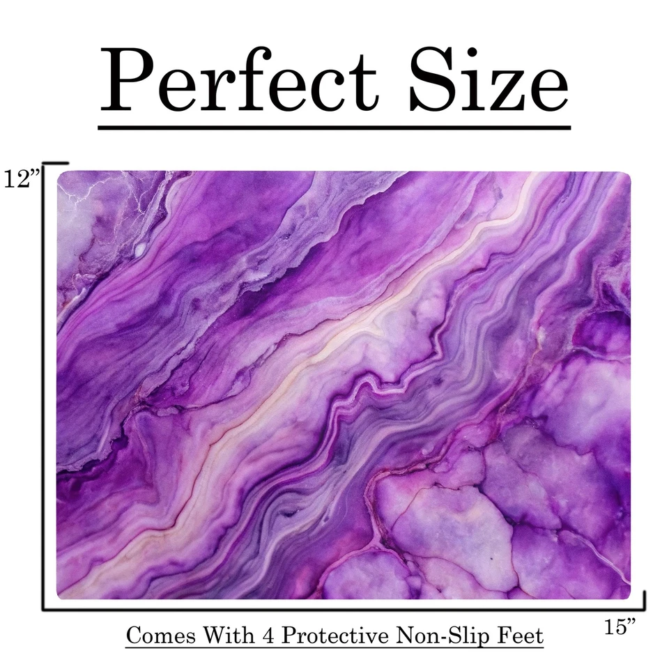 Tabla de cortar de vidrio de cocina de mármol púrpura océano decorativo regalo grani mármol... Foto 3 de 4