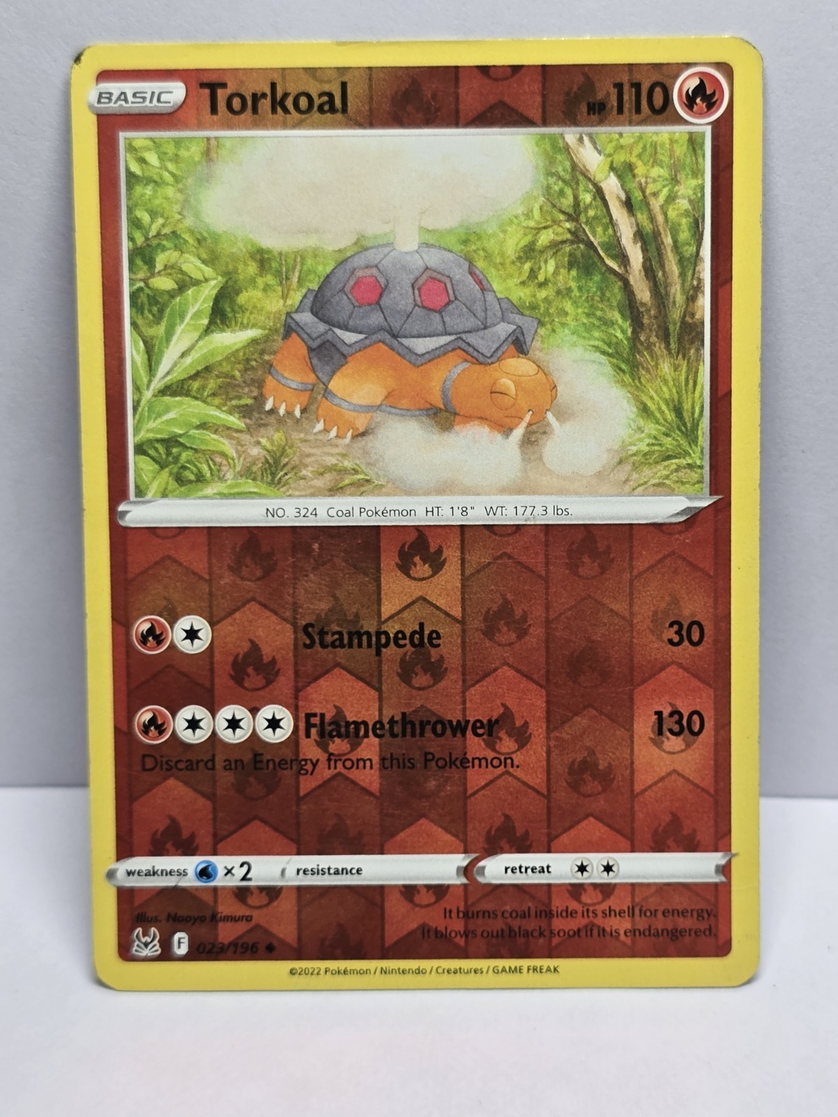 Torkoal 23/196 Pokémon TCG SW&SH Lost Origin Reverse Holo Uncommon MP