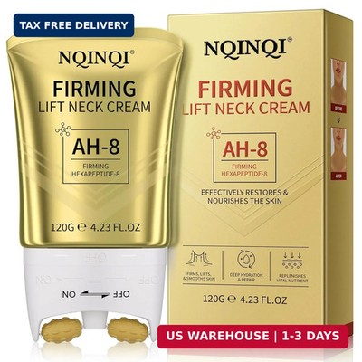 AH-8 Firming Neck Cream with Roller - Neck and Chest Firming Cream to Lift, Tigh