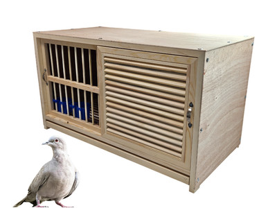 Taubenzelle / Zuchtzelle 2 Abteile aus Holz mit Schiebetüren   Schutters Style