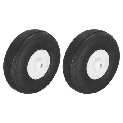 2 x RC Airplane Wheels 1.5 Inch OD RC Model Airplane PU Sponge Tire Foam Wheel