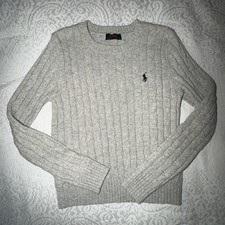 Ralph Lauren Grey Cable Knit Sweater