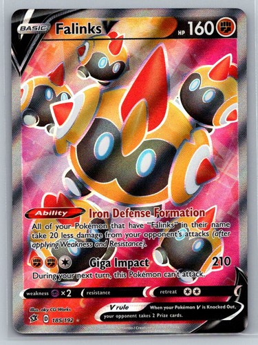 Falinks V 185/192 NM Rebel Clash Pokemon Holo