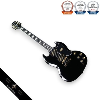 Epiphone SG Custom Ebony Electric Guitar Inspired by Gibson 1960s LV CModel