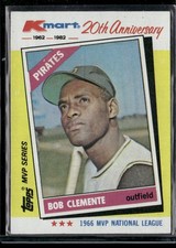 1982 Topps Kmart 20th Anniversary AL & NL MVP's Bob Clemente Pirates #10
