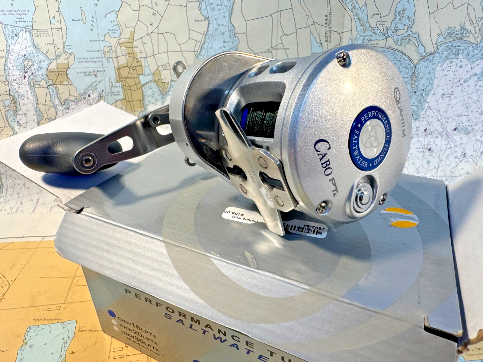 QUANTUM PTS Salt Water Reel, 6.2:1 Gear Ratio Line Capacity 350 yds ./20lbs