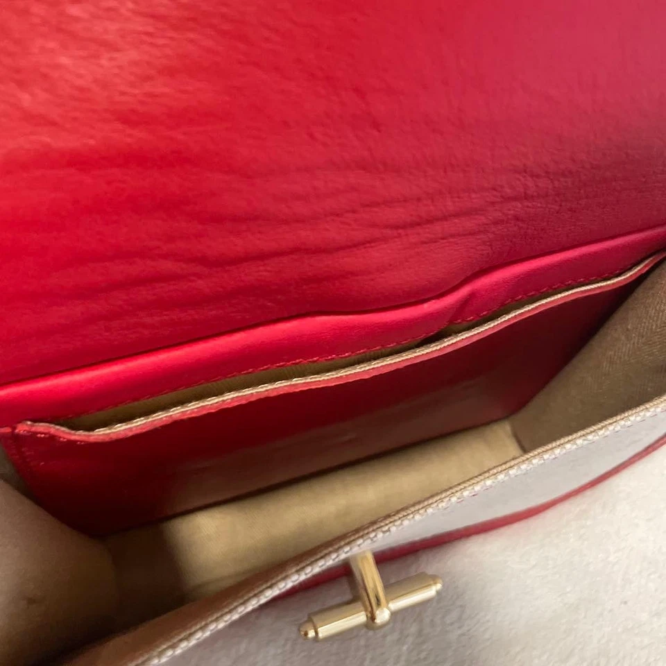 Bolsa de ombro CARVEN Twin Goat camurça e lisa SA111 USADA bom estado - Imagem 4 de 4