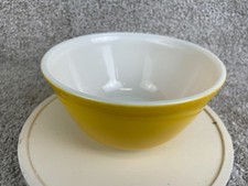 Vintage Pyrex Ovenware Yellow Nesting Primary Color Mixing Bowl Made in USA