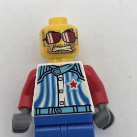 Lego Minifigure Captain Stunt 9094 Retired City Racer Driver Stuntman Star Hero