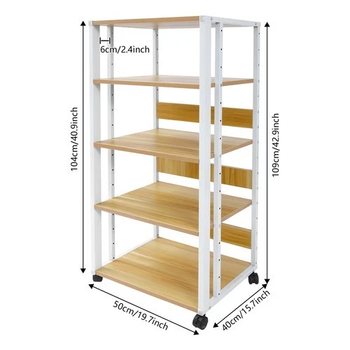 5-Tier AV Media Stand Rack, Media Stand, Tall Heavy Duty Audio-Video Media Stand - Image 2 of 4