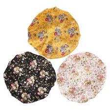 3 Pcs Silk Hair Wrap for Sleeping Reusable Shower Cap Bonnet Cute