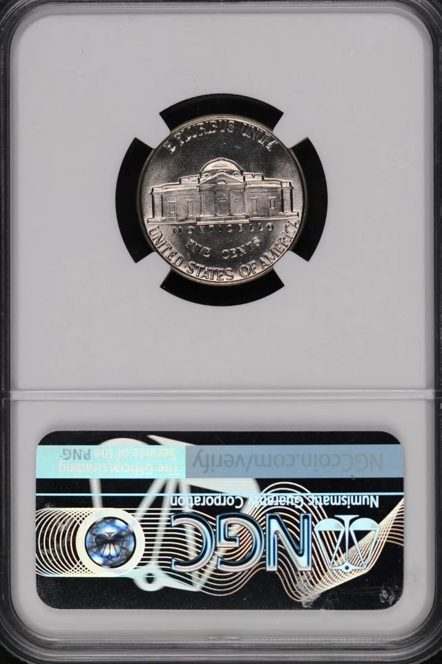 1959 Jefferson Nickel NGC MS67 Gem Semi PL Top Pop *DoubleJCoins* 9109-73 - Image 2 of 2