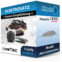 Towtec E-Satz 13Polig Fahrzeugspezifisch Passend für Audi A6 Limousine