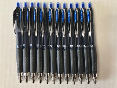 Uni-Ball 207 Retractable Gel Pens Medium Point 0.7mm Blue 12 Pack Super Ink