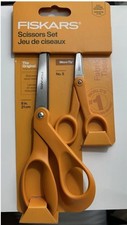 Original Orange Handled Scissors 2-Piece Set, 5" Micro Tip and 8" Stainless S...