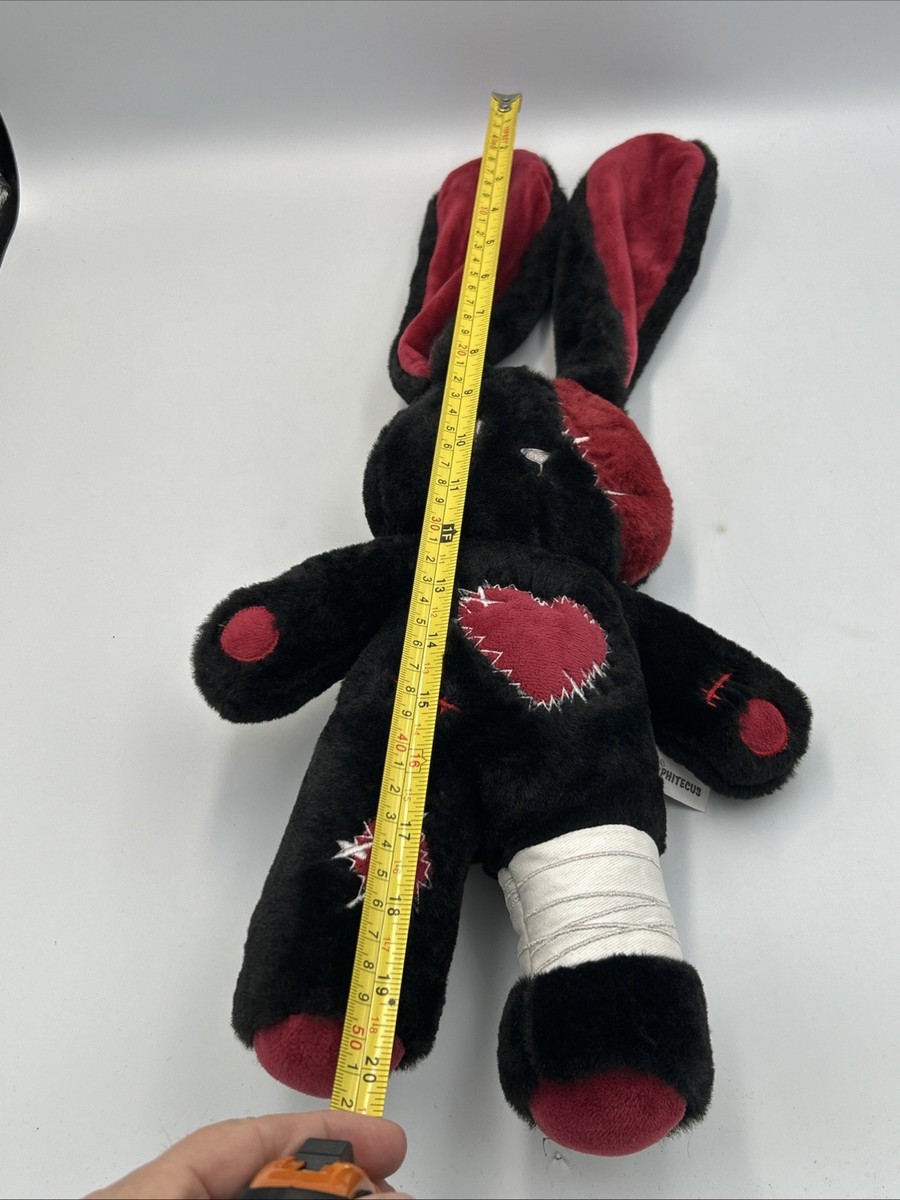 希少 極美品✤ ヒューマンメイド ウールクッション レッド ブラック 赤 黒 PHITECUS Black & Red Patchwork Bunny Plush Broken Heart Goth