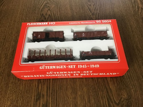 Fleischmann 95 5804 H0 DC Güterwagen-Set „Besatzungszonen in Deutschland“, NEU | Zustand: Neu