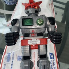 HAP-P-KID TOY 1996 ROBOT 15" TALL / LIGHTS/SOUND  TALKS TURBO FIGHTER -