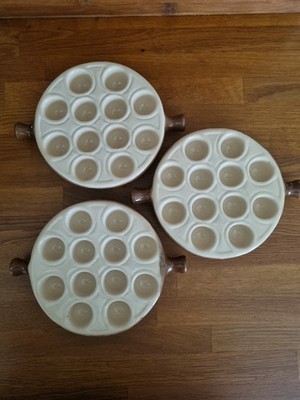 3er Set Schneckenteller 12 Loch La Bourguignonne
