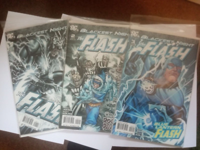 Flash Blackest Night #1, 2 & 3 complete series DC 2009 VFN-NM 1st appearances