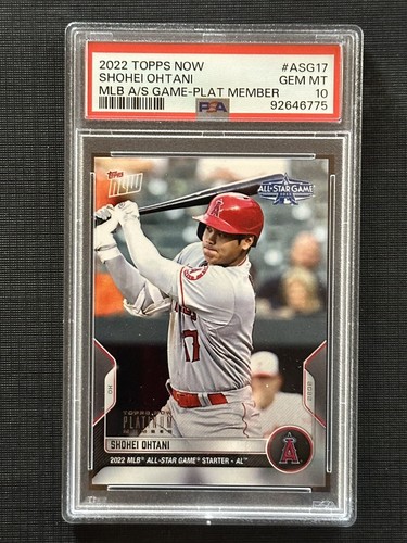 2022 TOPPS NOW PLATINUM All-Star Game #ASG-17 SHOHEI OHTANI PSA 10 Gem Mint SSP