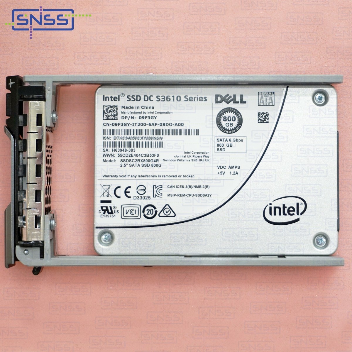 DELL 800GB SATA III MIXED USE MU 3DWPD SSD 9F3GY 99% LIFE