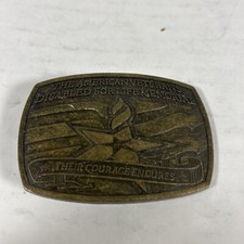The American Veterans Disabled For Life Memorial Belt Buckle 2007 Sponsor 0369