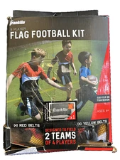 NIB Franklin Sports Flag Football Set - 8 Player Flag Football Belts & Carry Bag