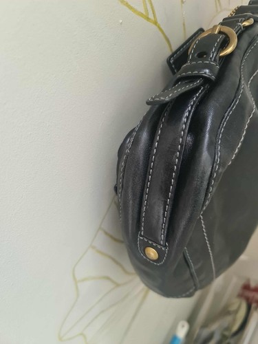 Coach Legacy buckle Flap Shoulder Bag Black Leather - Picture 10 of 17