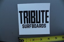 Tribute Surfboards Black White Surf Surfer Classic V54A Original Surfing STICKER