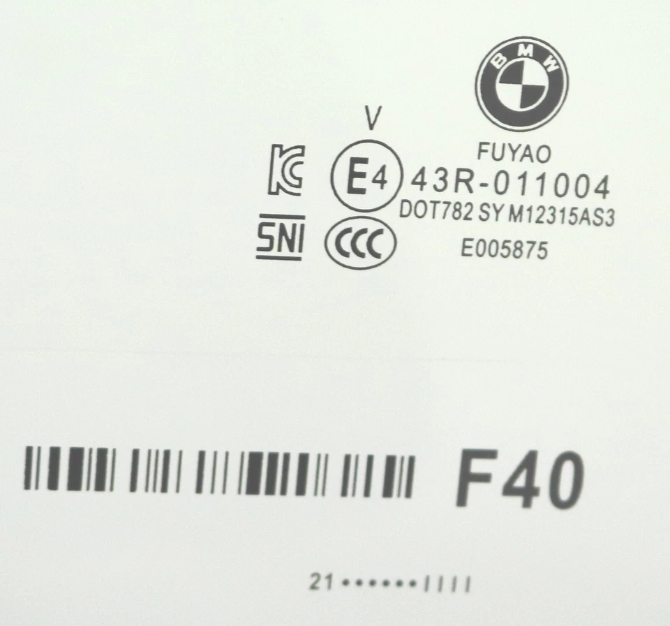 BMW F40 118i M-Sport 7469092 Seitenscheibe Türscheibe hinten rechts Fenster — 第 2/3 张图片