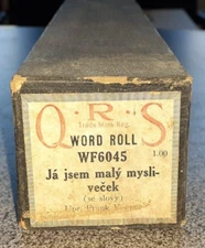Vintage QRS Player Piano Word Roll "I'm a little hunter" Czech Bohemian WF6045